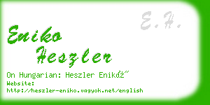 eniko heszler business card